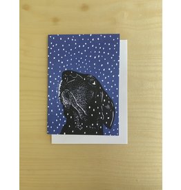 Snowy Dog Holiday Card 5x7