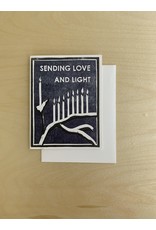 Sending Love and Light Card Blank Inside 4x5.5