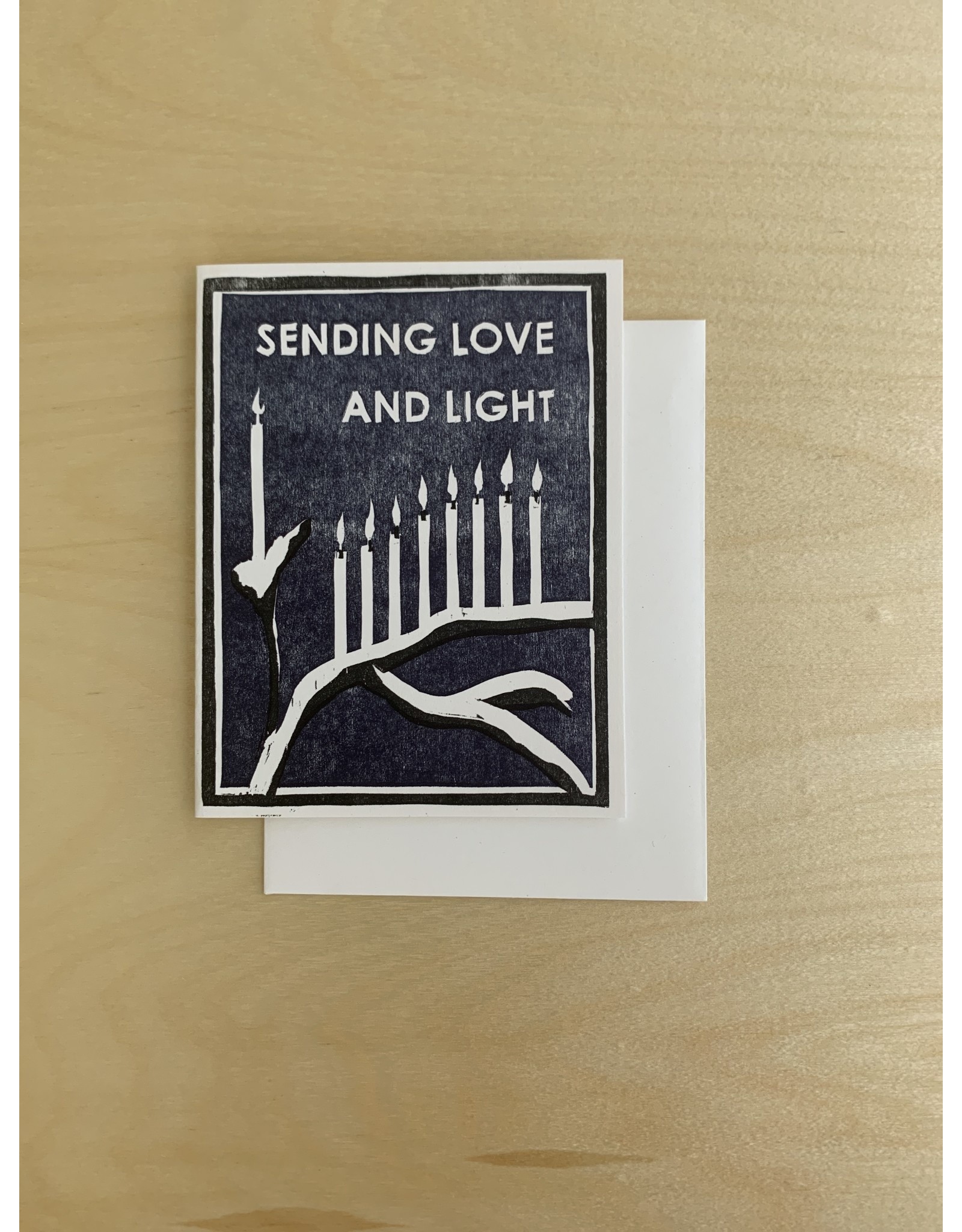 Sending Love and Light Card Blank Inside 4x5.5