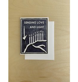 Sending Love and Light Card Blank Inside 4x5.5