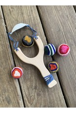 Maple Sling Shot with felted balls