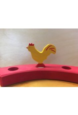 Candle Ring Figure Rooster Yellow - Grimm's