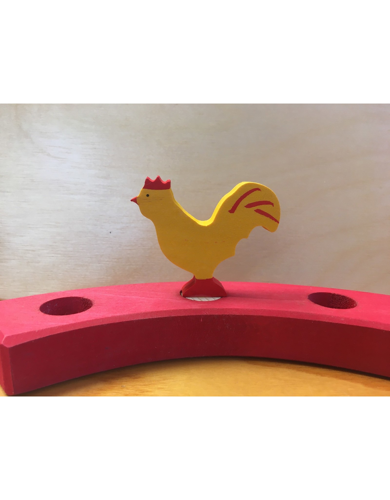 Candle Ring Figure Rooster Yellow - Grimm's