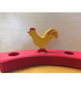 Candle Ring Figure Rooster Yellow - Grimm's