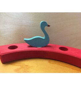 Candle Ring Figure Swan Blue - Grimm's