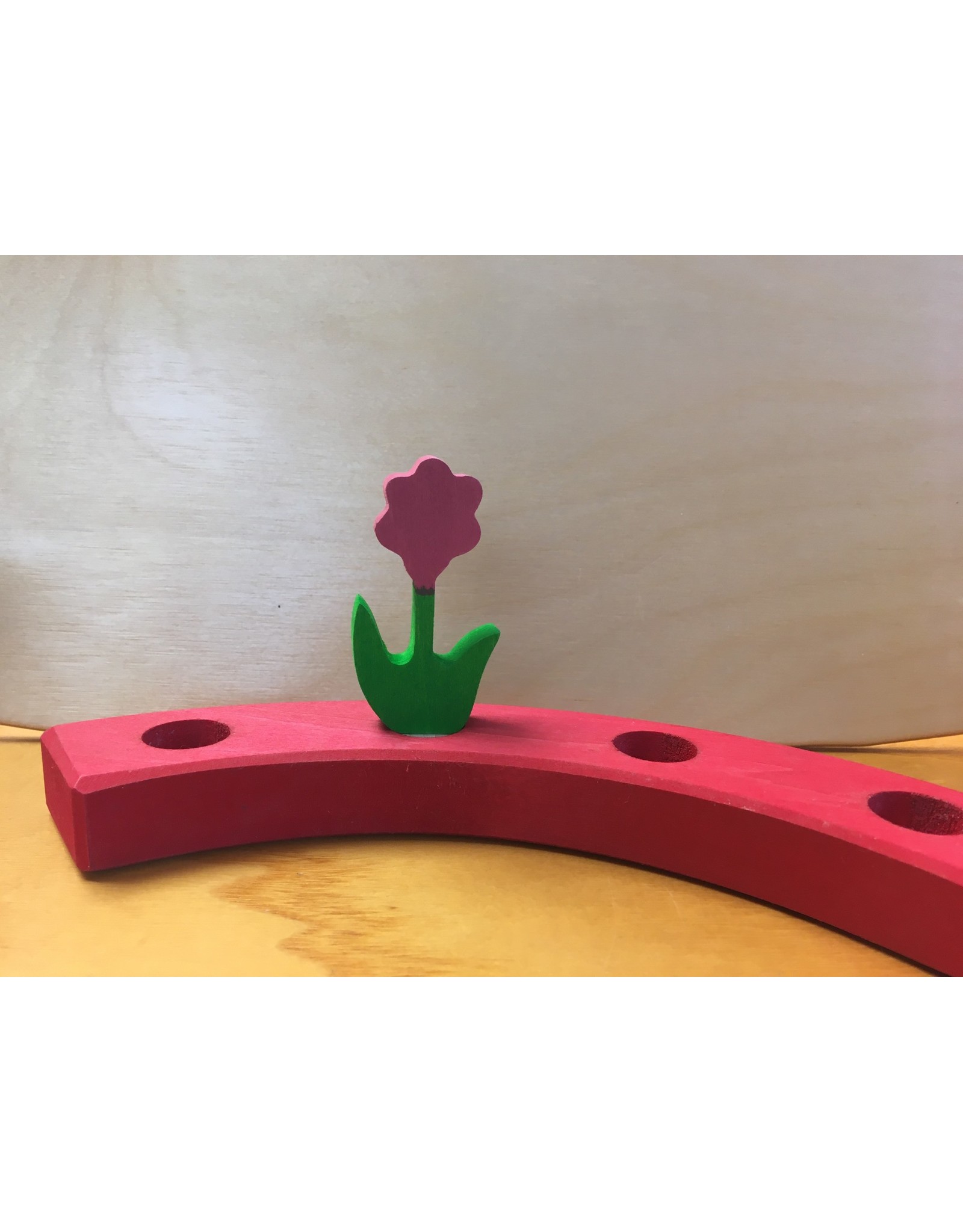 Candle Ring Figure Pink Flower - Grimm's