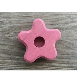 PINK FLOWER CANDLE HOLDER 3in - Grimm's