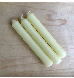 Cream White Beeswax Candle 4in - Grimm's