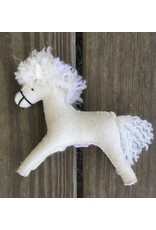 Felt Horse White - Gluckskafer
