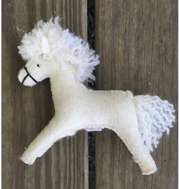 Felt Horse White - Gluckskafer