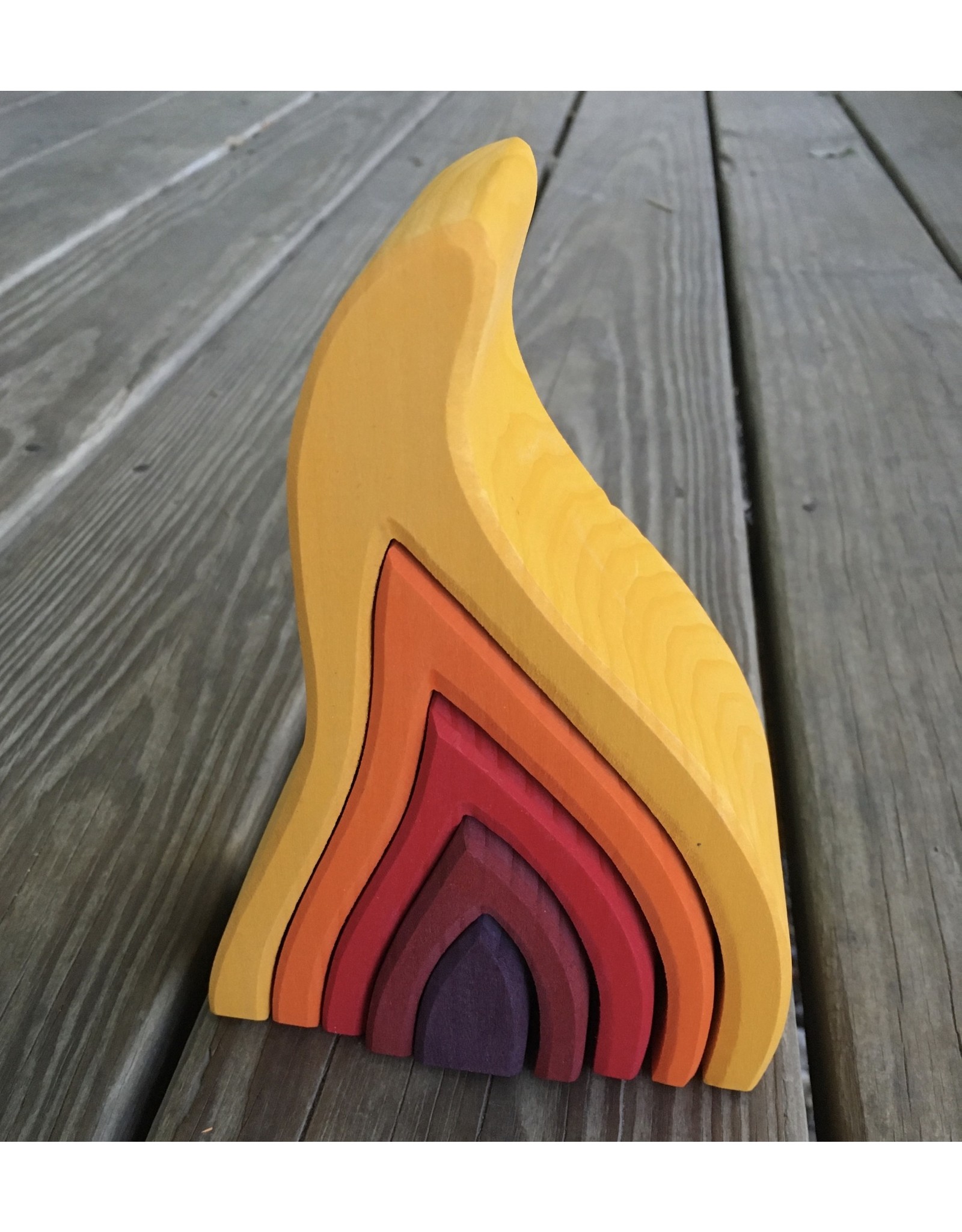 Fire Stacking Puzzle Blocks 16cm - Grimm's