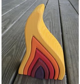 Fire Stacking Puzzle Blocks 16cm - Grimm's