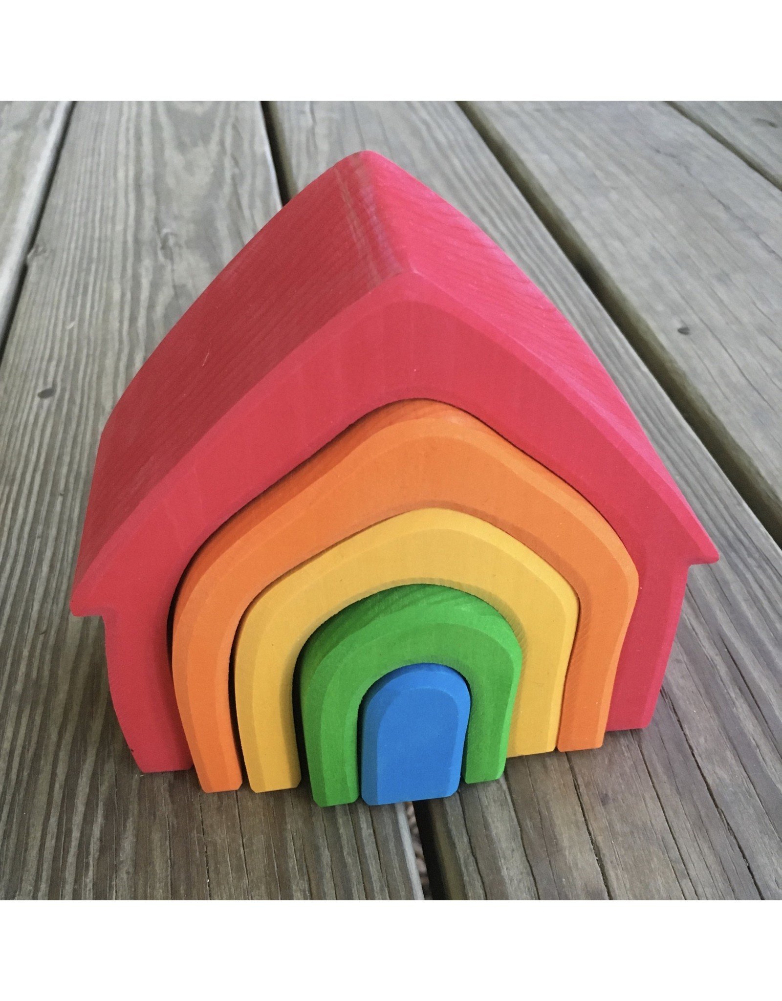 House Stacking Puzzle Rainbow - Grimm's