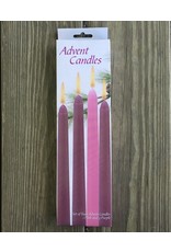 Advent Taper Candle Set 3 purple/1 pink