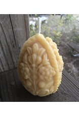 Beeswax Egg Candle Carved