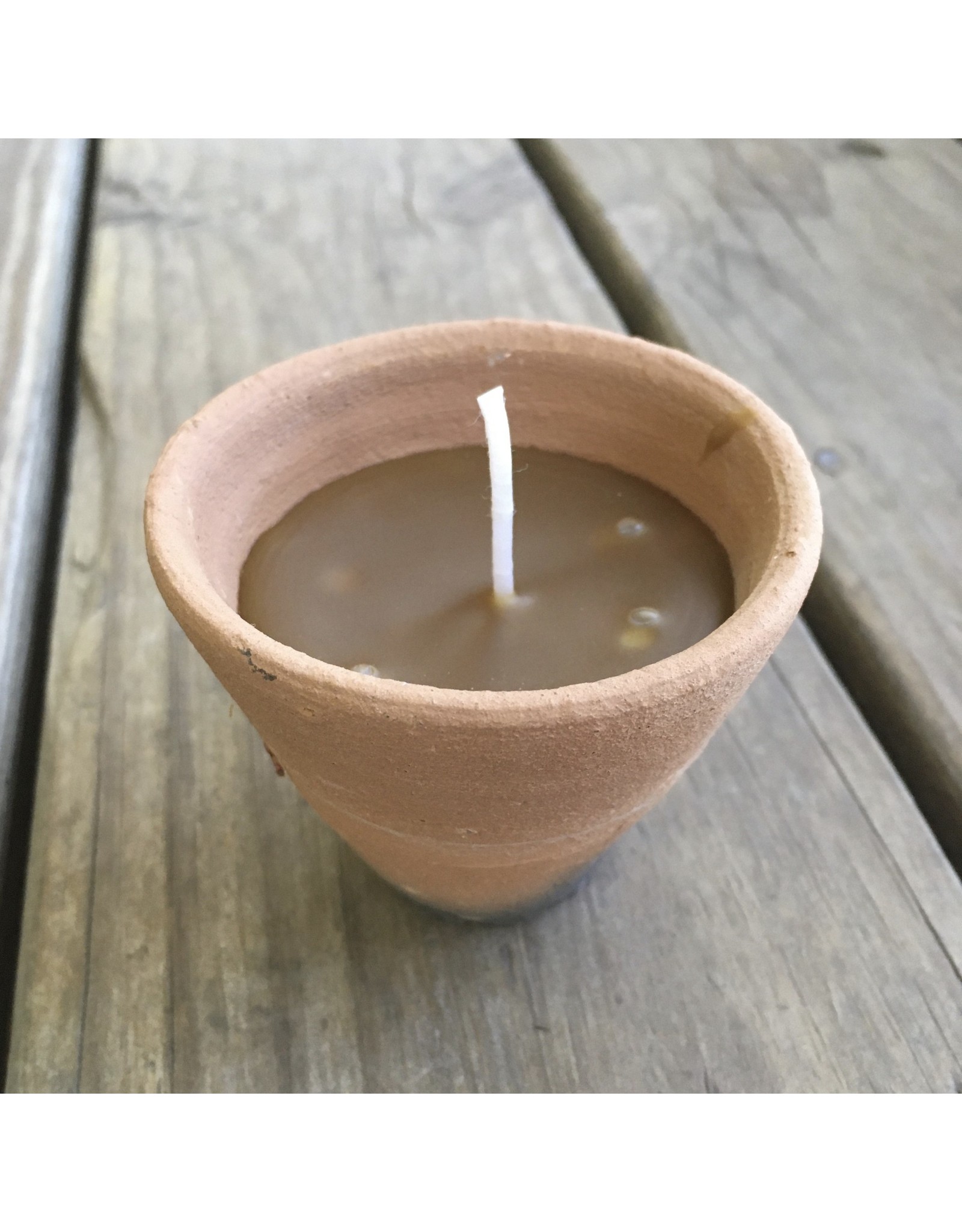 Beeswax Candle in Terracotta Pot 2.5"x2.5"