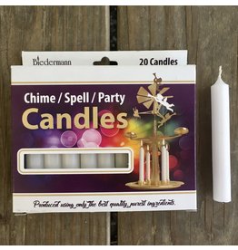 Chime Candles Box Set 20 White 4" - Parafin