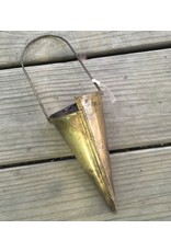 Metal Cone Ornament - for flowers or candy 6.25"
