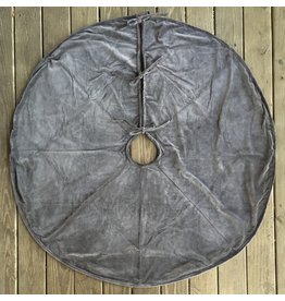 Velvet Tree Skirt 52" - Gray