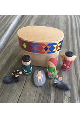 Boxed Clay Nativity 1" - Guatemala