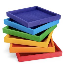 Square Sorting Tray Rainbow Colors - Grimm's