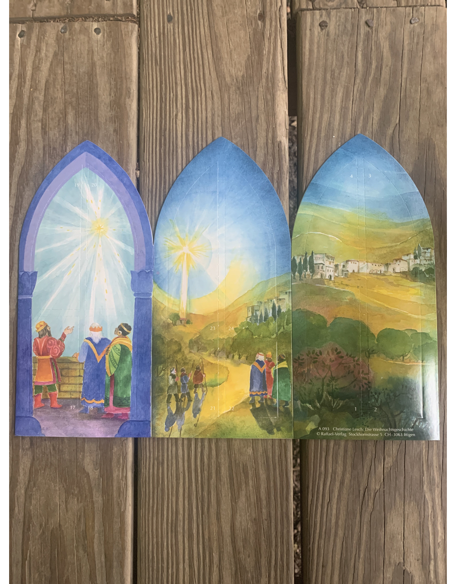 The Christmas Story Lantern Advent Calendar - 14x10 local pick up only