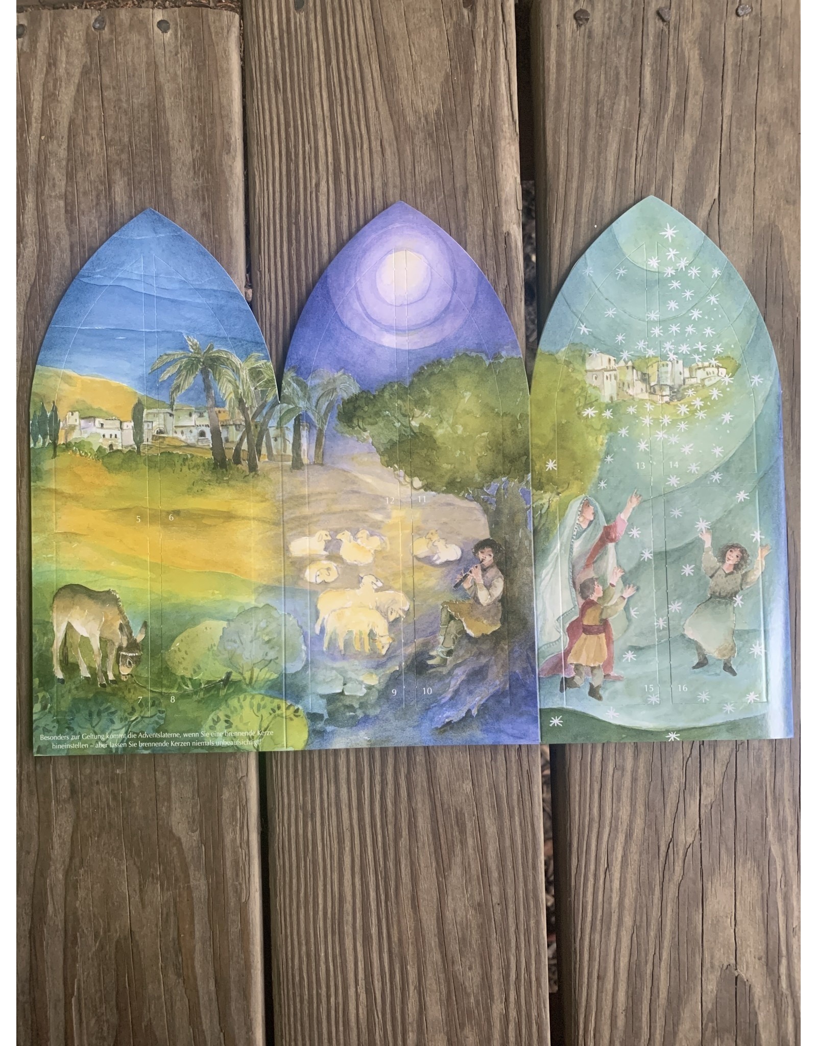 The Christmas Story Lantern Advent Calendar - 14x10 local pick up only