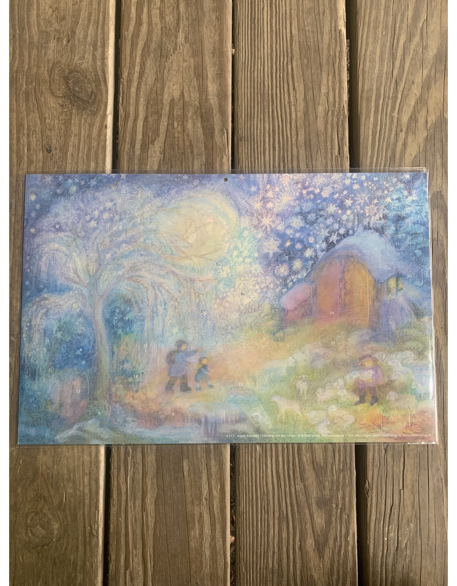 Shepherds On Their Way Advent Calendar 12x18.5