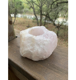 Rose Quartz Candle Holder