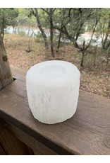 Selenite Candle Holder - Cylinder