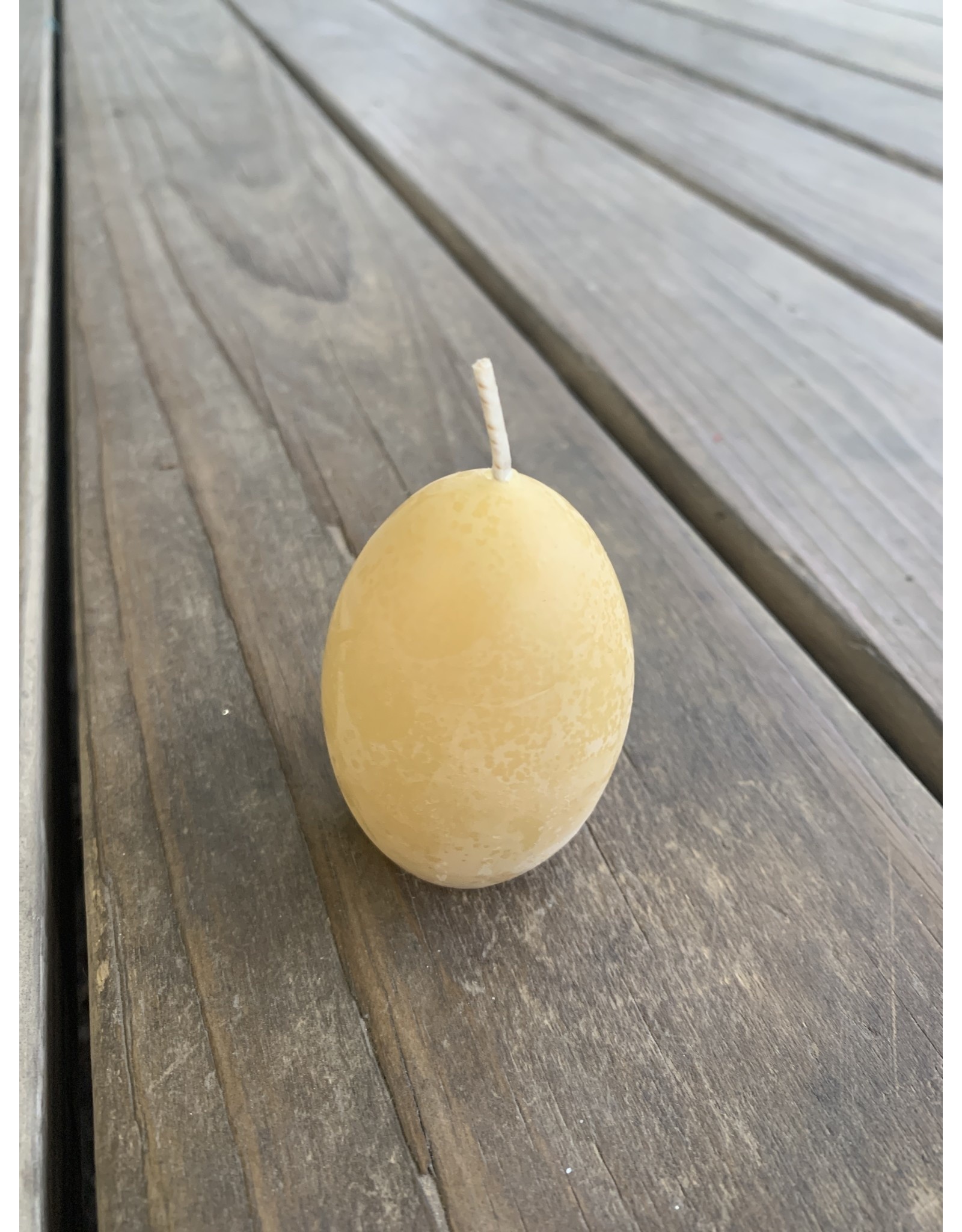 Beeswax Egg  Candle Small 2.5” tall