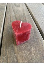 Beeswax small Red Heart Candle 2” tall
