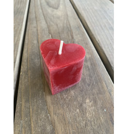 Beeswax small Red Heart Candle 2” tall