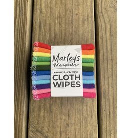 Set of 12 Washable Cloth Wipes - Rainbow