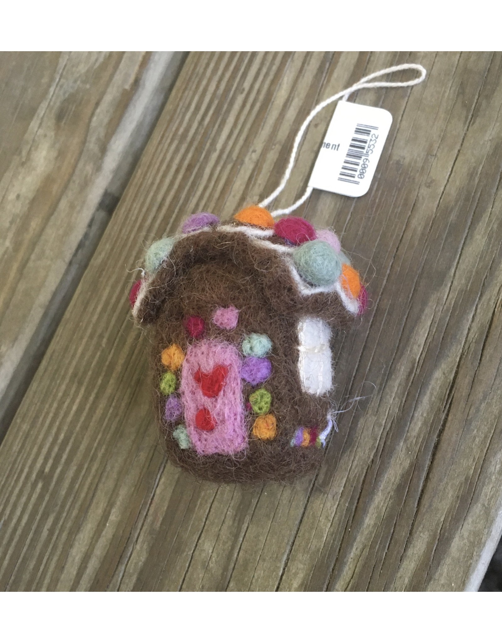Felt Gingerbread House 2.5" - Danish design