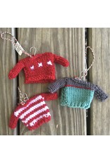 Knitted Doll Sweater Ornament - colors vary