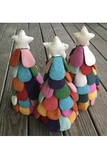 Wool Felt Christmas Tree Multi 15"
