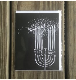 Menorah Winter Holidays Card - blank Inside