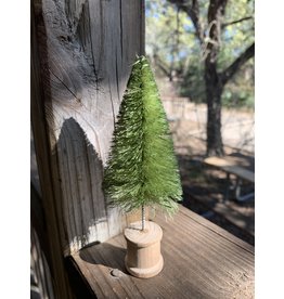 Bottle Brush Tree on Wooden Bobbin 6"