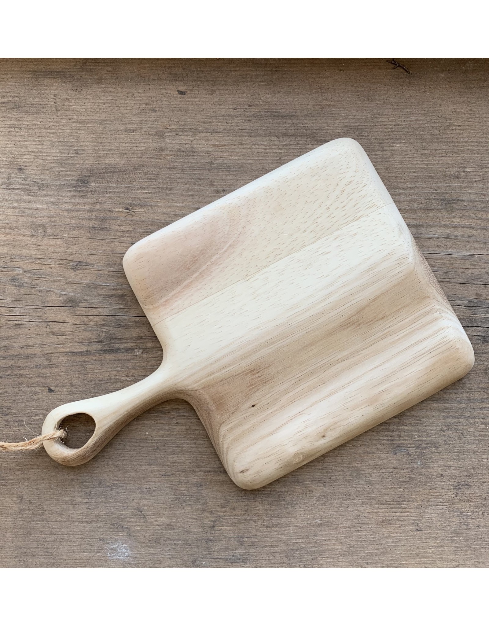 Acacia Square Board with Handle Mini. 5x5 with 2" handle