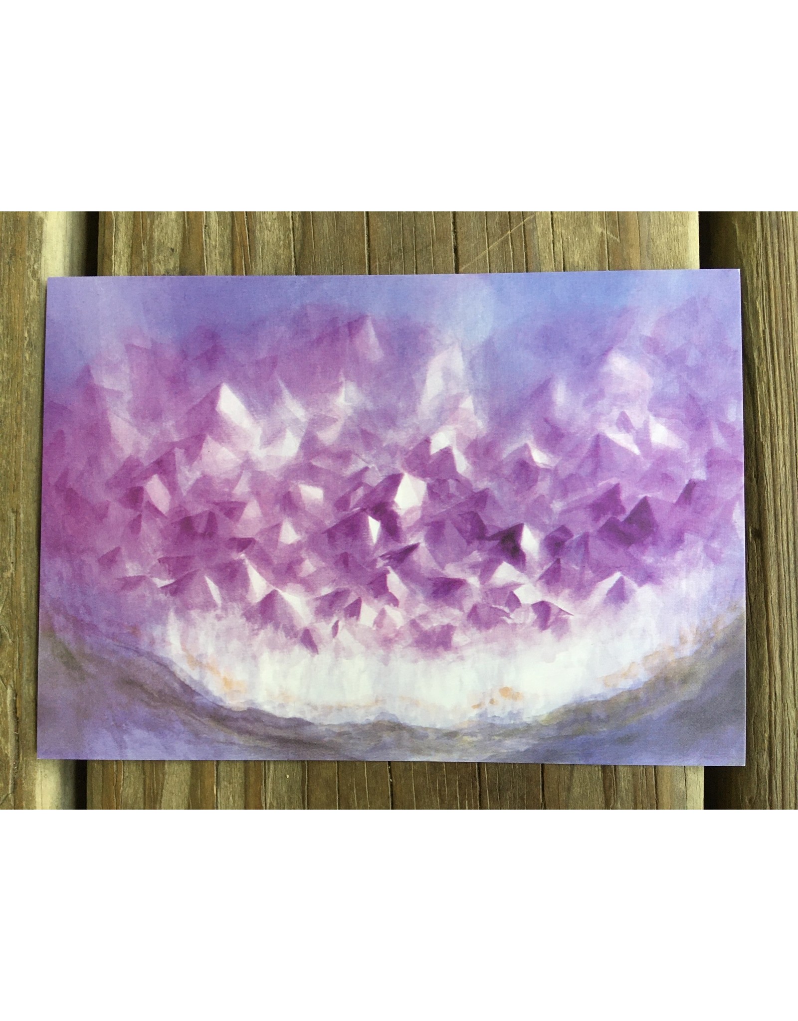 Wynstones Amethyst Crystals Postcard - David Newbatt
