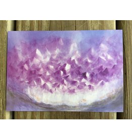 Wynstones Amethyst Crystals Postcard - David Newbatt