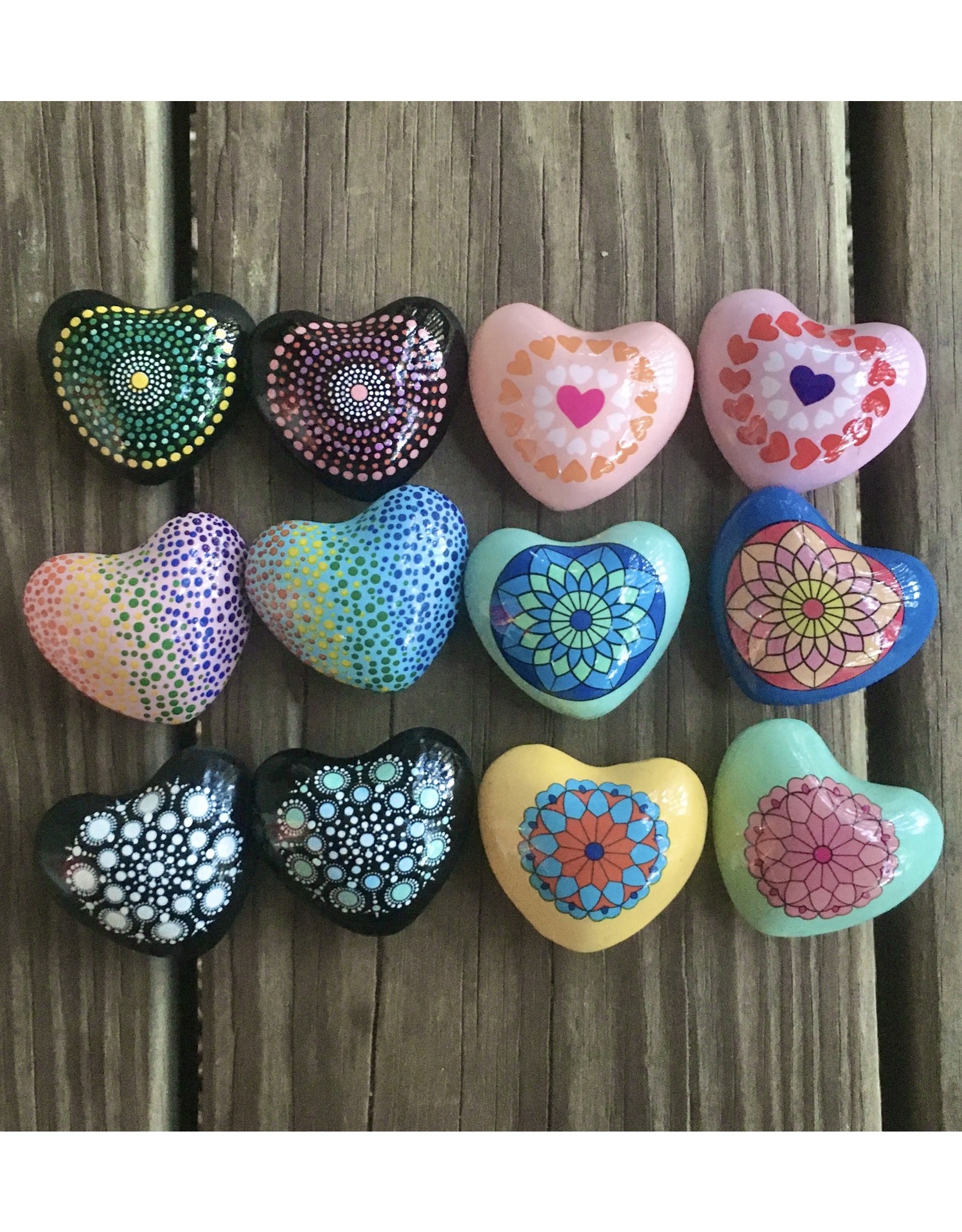 Mandala Chime Heart 1.5" - assorted