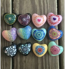 Mandala Chime Heart 1.5" - assorted