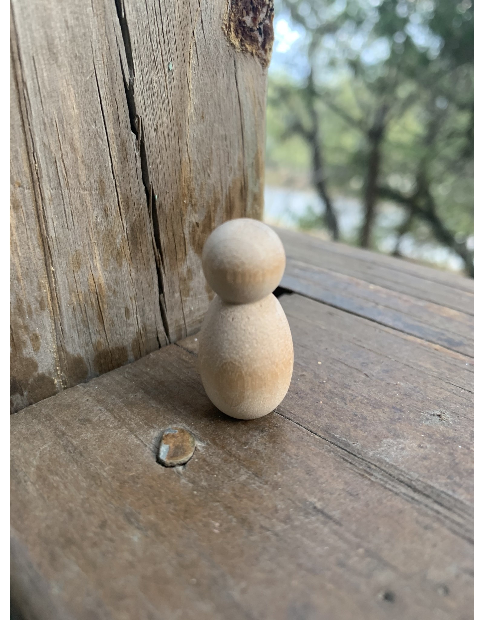 Wooden Baby or Bee Peg Doll 1-1/4"