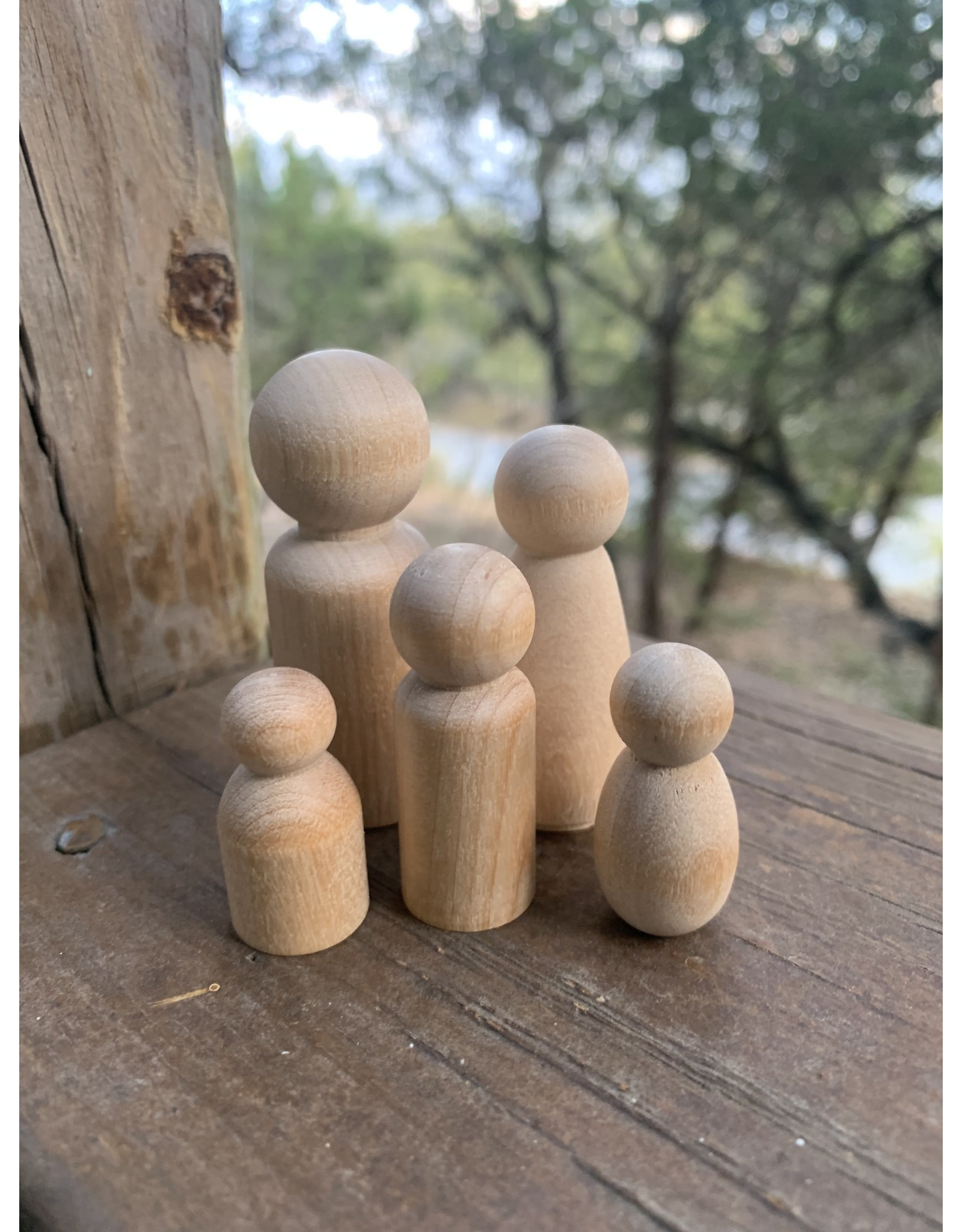 Wooden Baby or Bee Peg Doll 1-1/4"