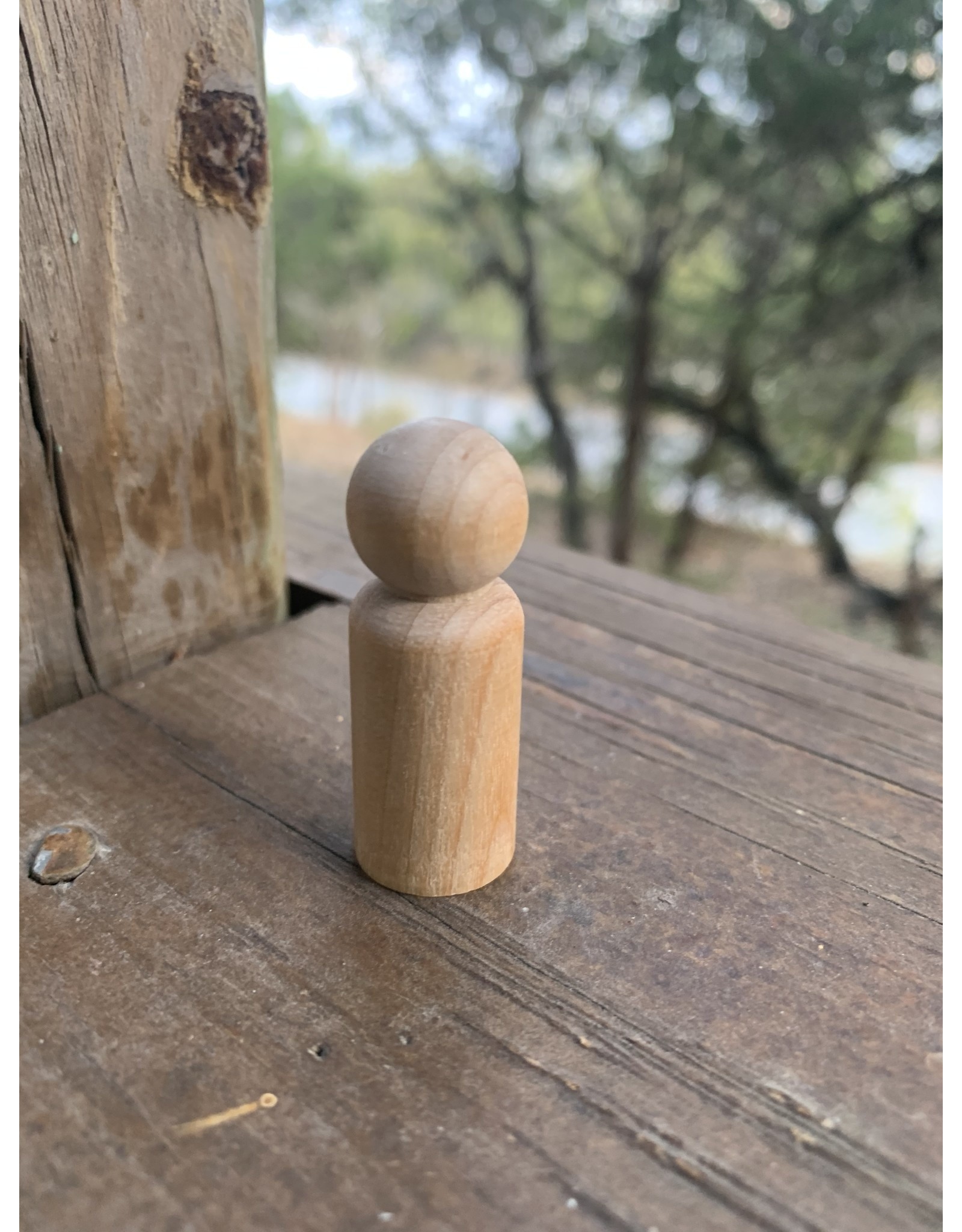 Wooden Little Peg Doll 1-11/16"