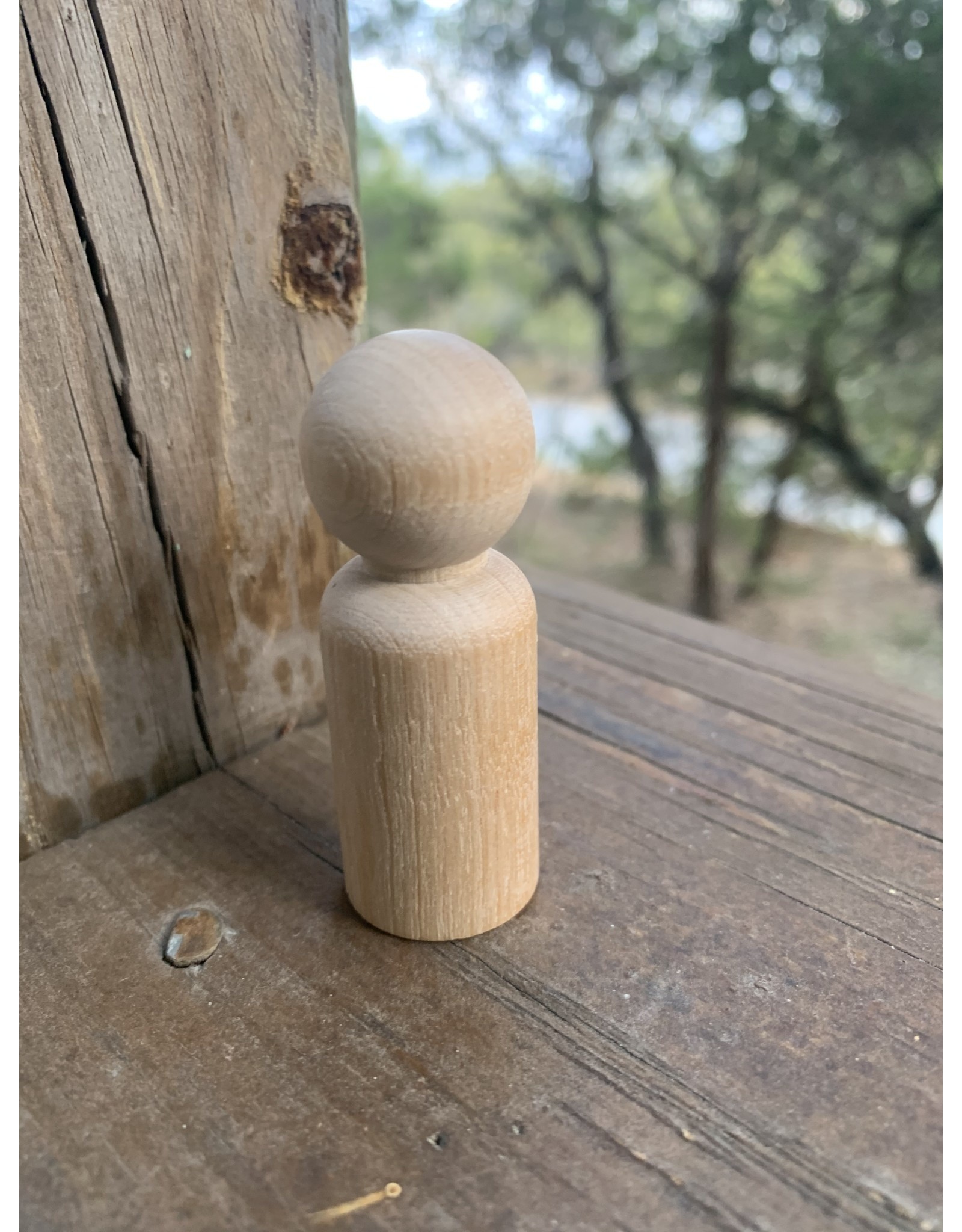 Wooden Little Man Peg Doll 2-3/8"