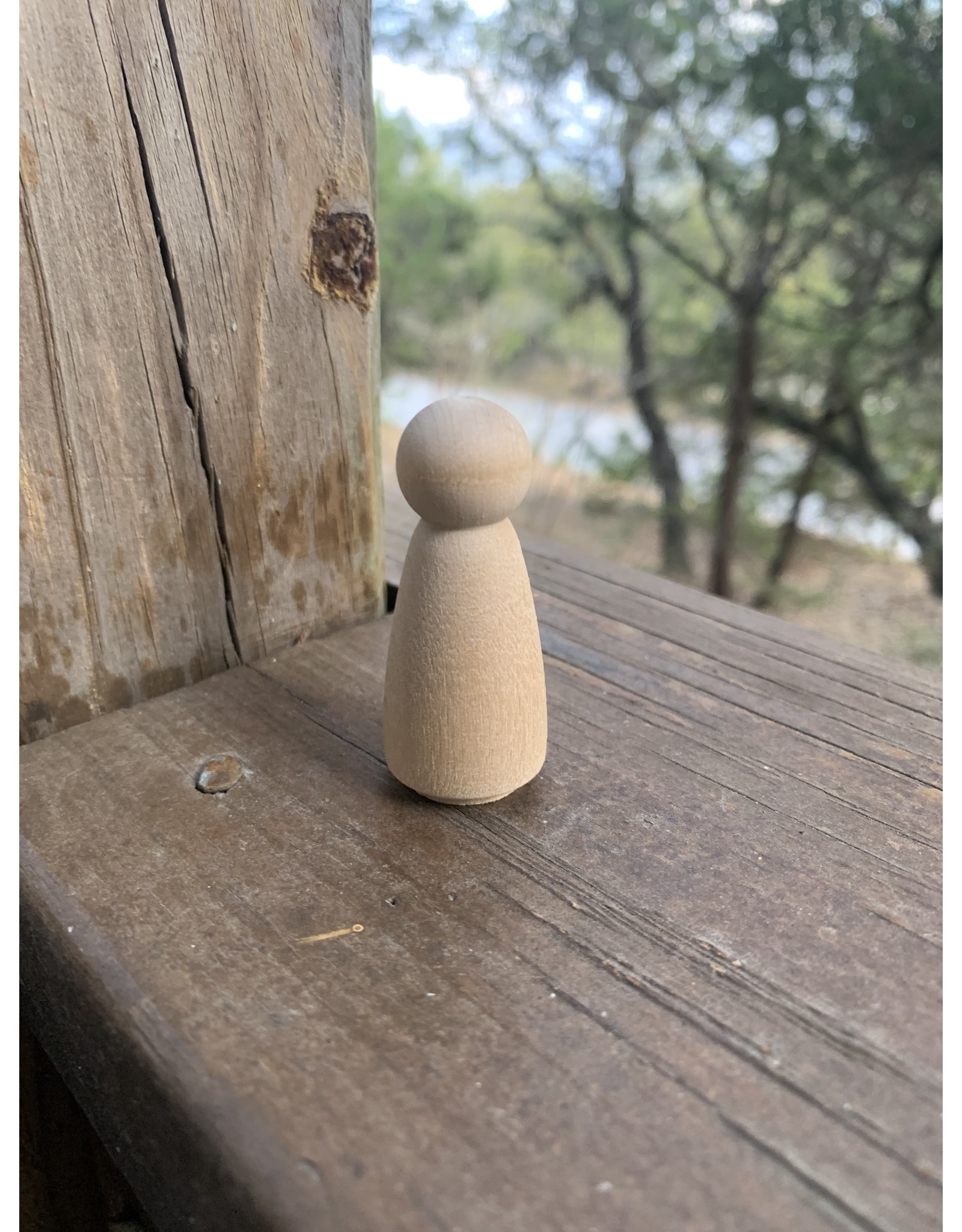 Wooden Angel Peg Doll 2"