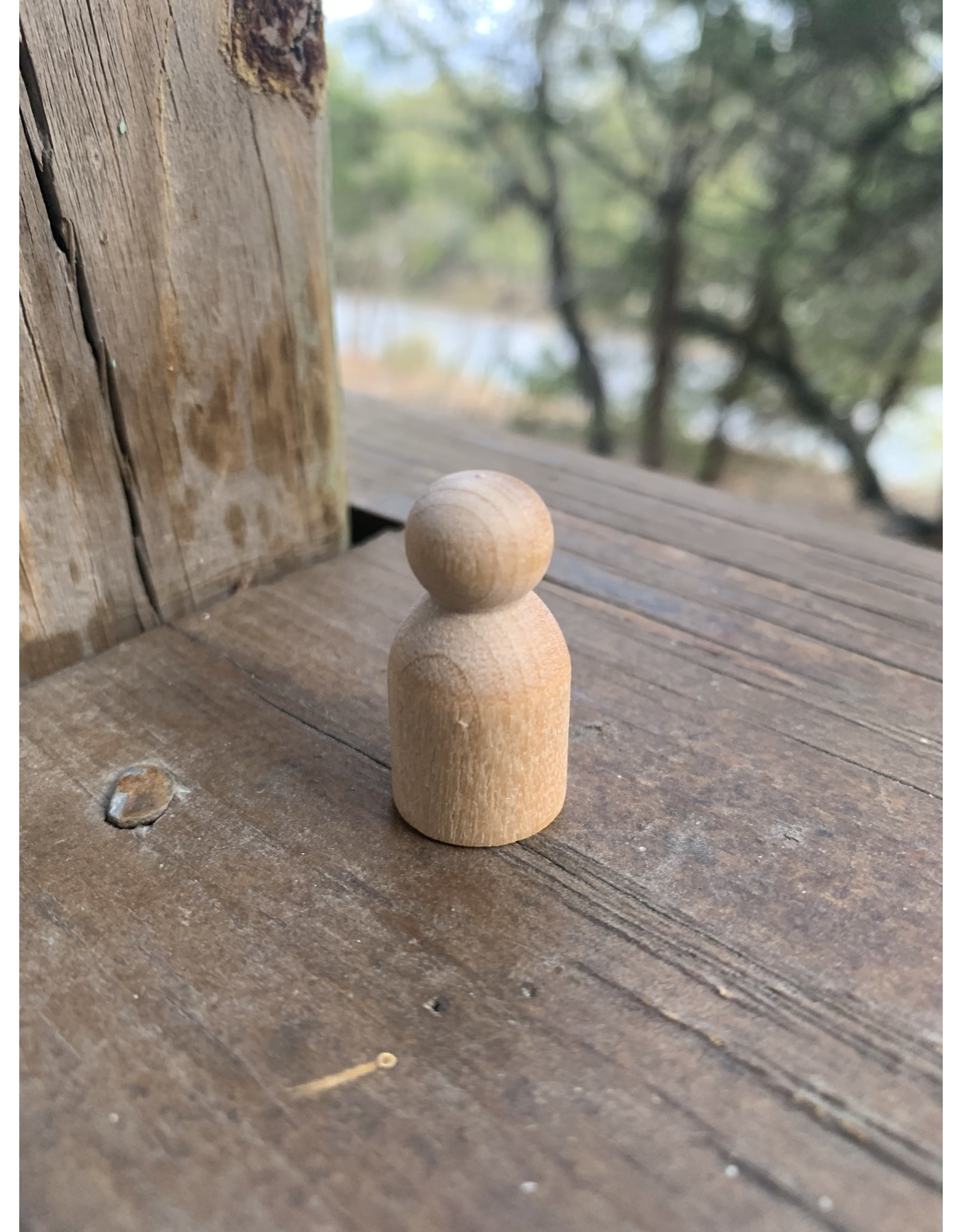 Wooden Tot Peg Doll 1-3/16"